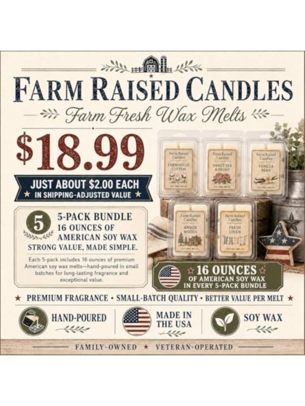 Autumn Scented Wax Melts Variety Pack - 5 Count, 16 oz - Cozy Home Fragrance - Picture 3 of 6